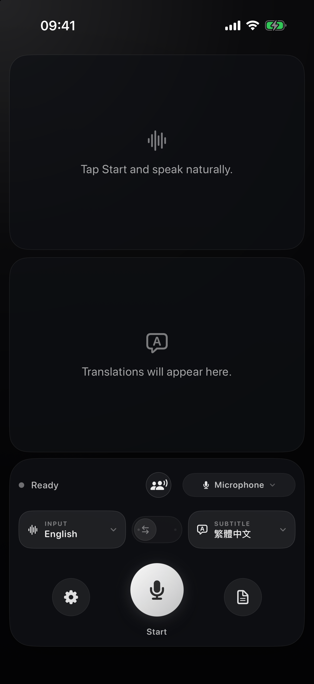 Easy2say showing English and Traditional Chinese captions together on an iPhone